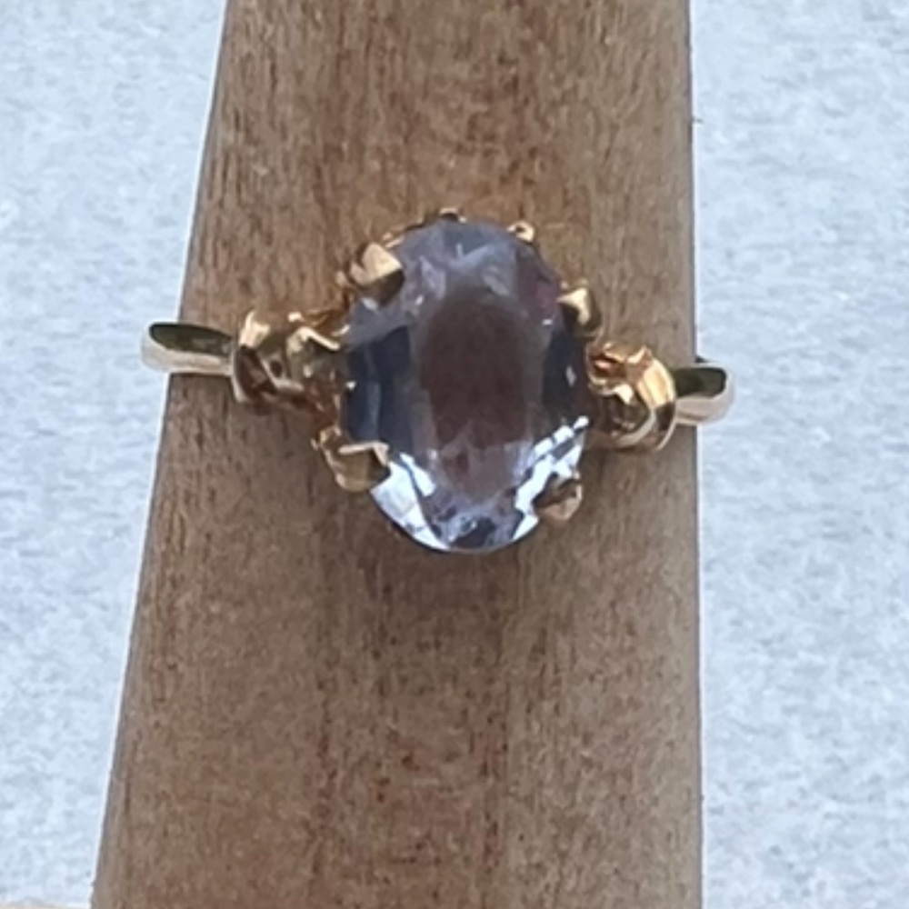 Amethyst Solitaire Ring - image 1